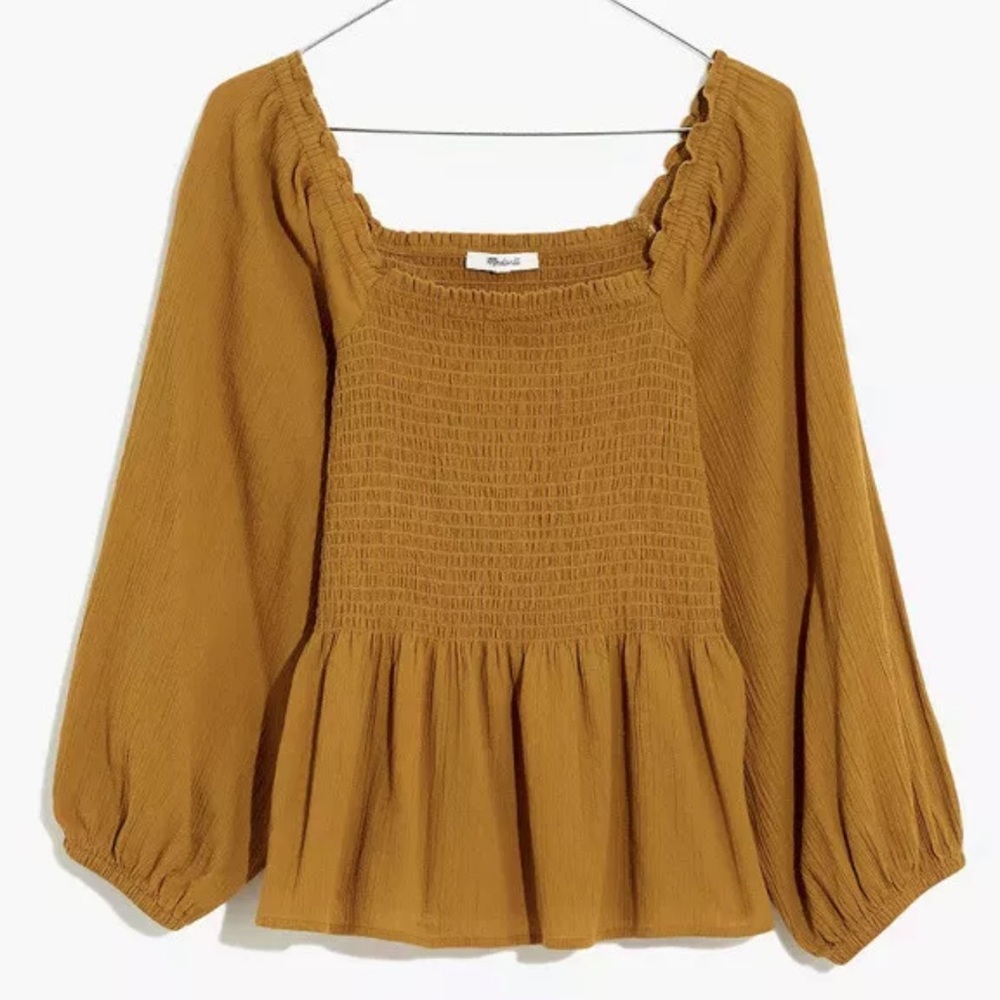 NWT Madewell Luxor Smocked Top